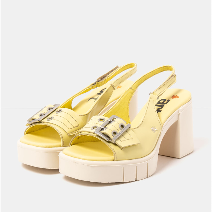 Sandalias con tacón 1994 SHINNY PALE YELLOW/ EIVISSA color Pale yellow