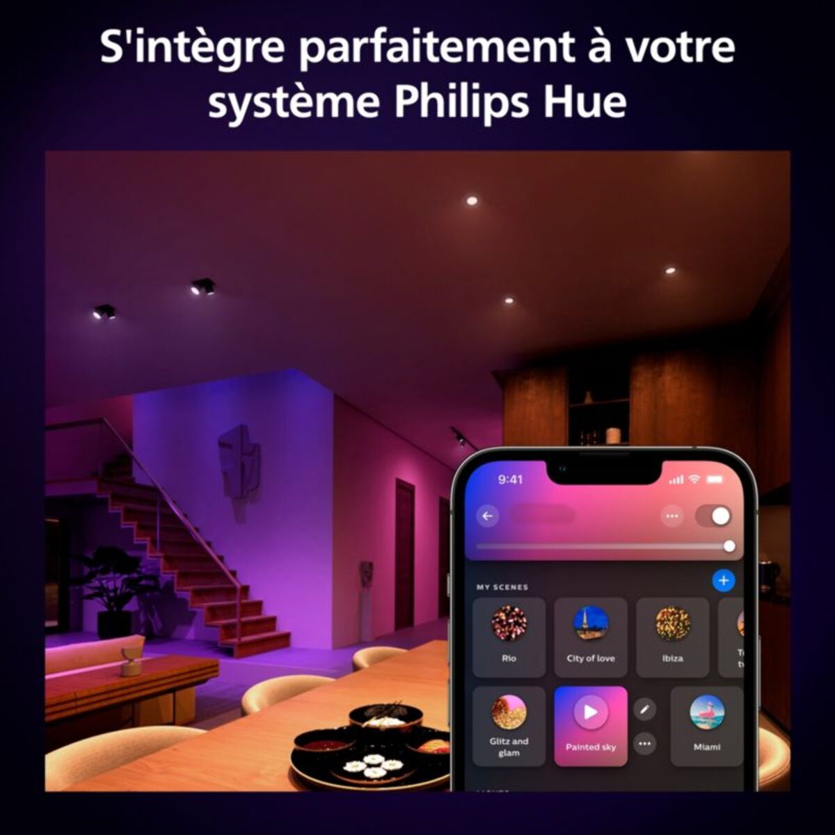 Ampoule LED connectée PHILIPS HUE GU10 White&Color Ambiance