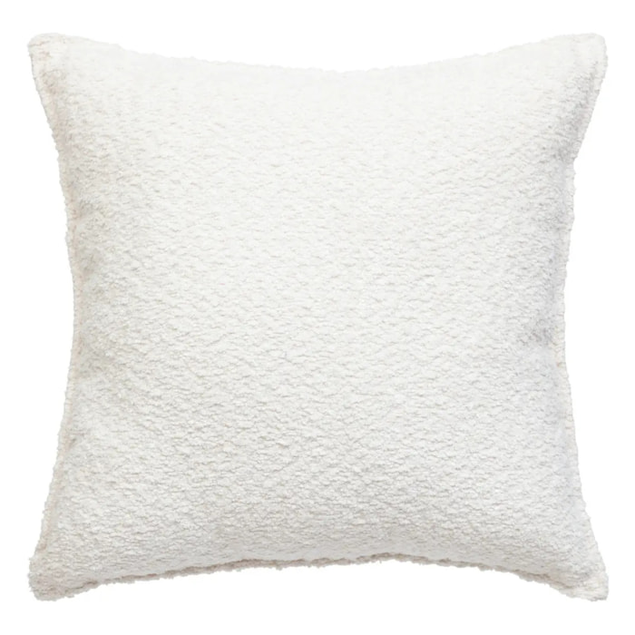 Coussin bouclette Soana blanc ivoire 45x45cm
