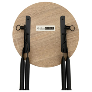 Tabourets pliants effet bois naturel