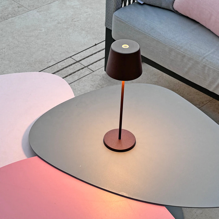 6 Lampes de table KELLY Rouille H38cm + base de chargement