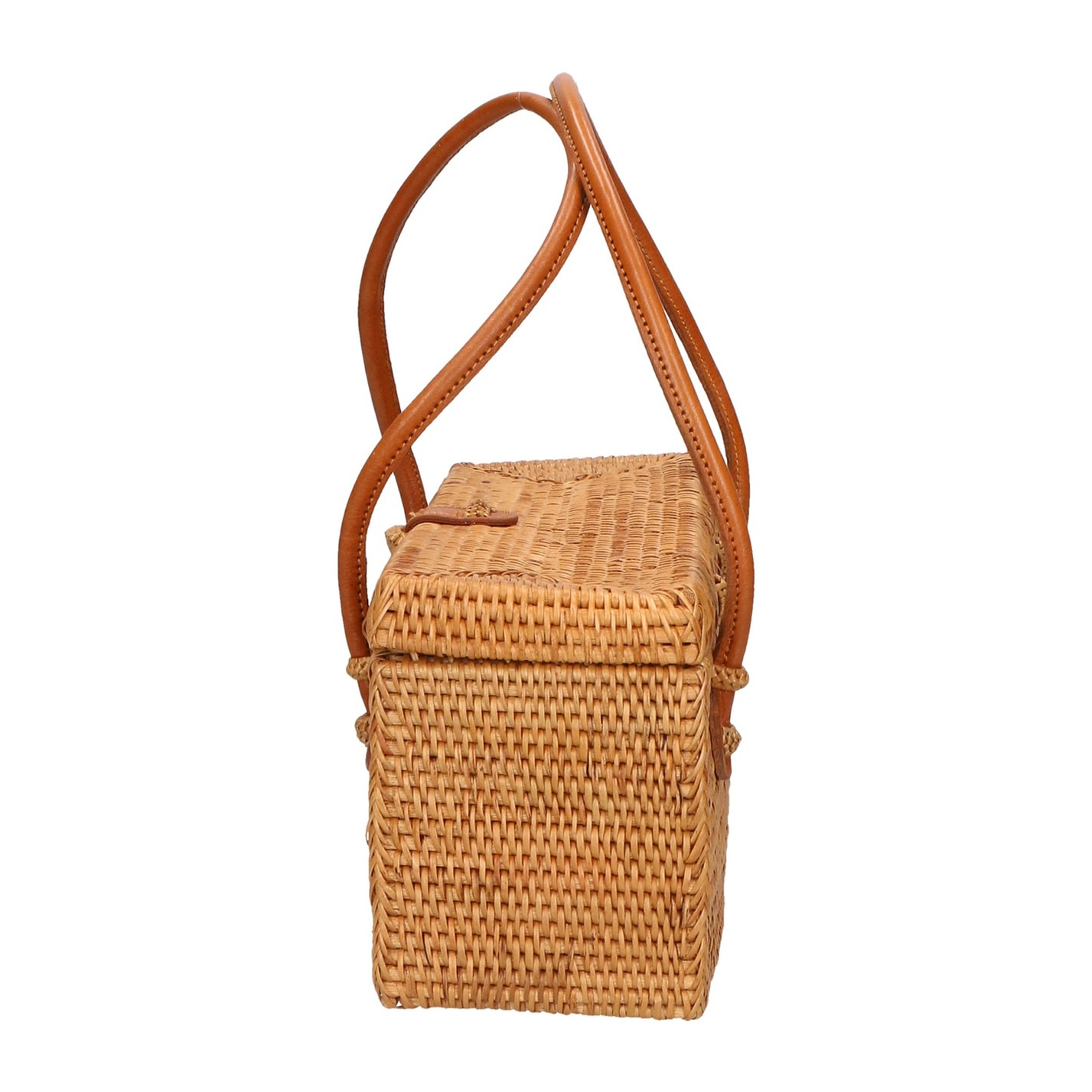Borsa a spalla da donna - Modello Lea - Rattan - 24.0 x 20.0 x 12.0 cm