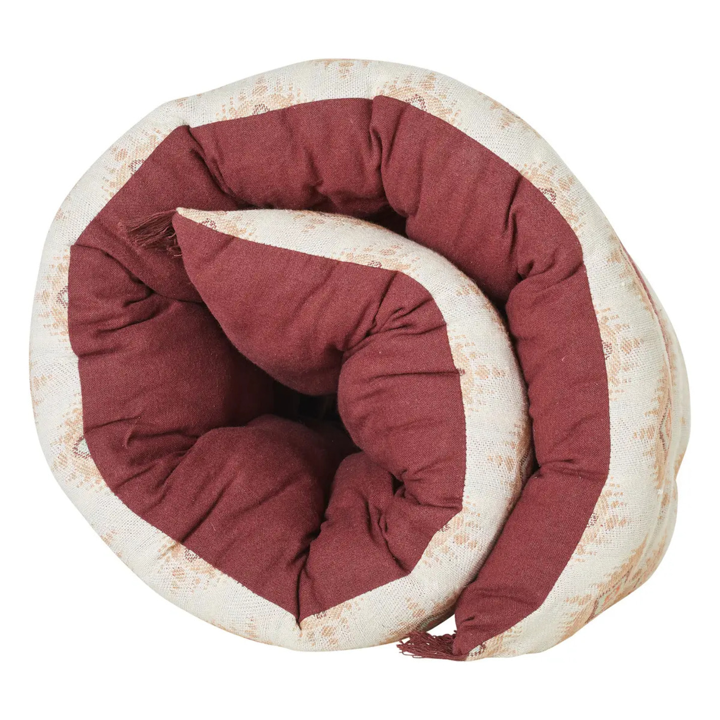 Coussin de sol "Ikat" jacquard lin 60x120cm