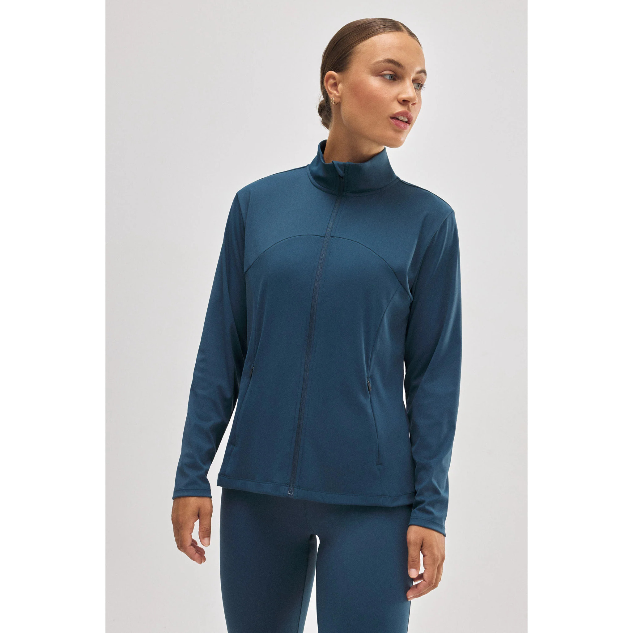 Giacca sportiva aderente traspirante blu