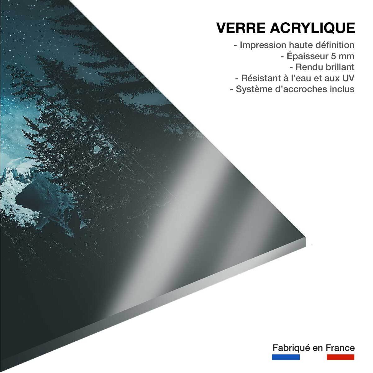 Tableau voie lactée alpine Tableau plexiglas