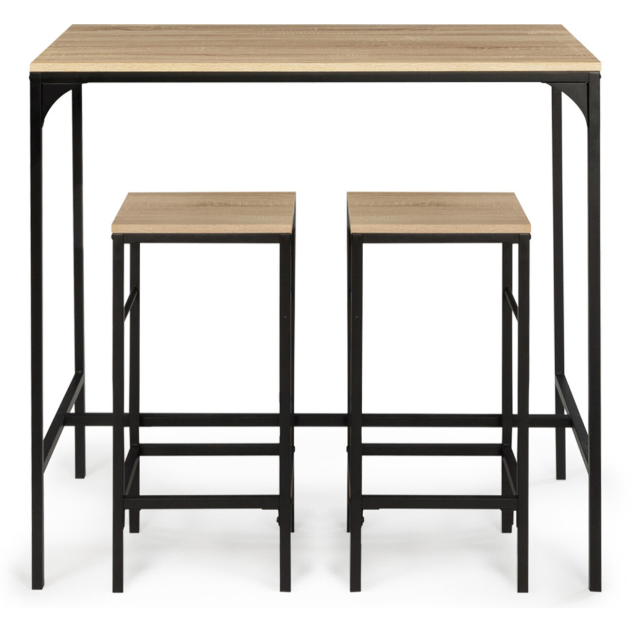 Table haute repas Memphis  95cm + 2 tabourets