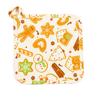 Set torchon avec manique et gant de cuisine Excelsa – Wonderful Ginger, Coton Multicolore