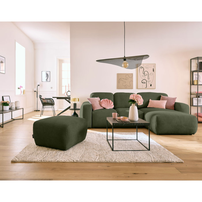 Sorrente - pouf - en tissu texturé - Vert