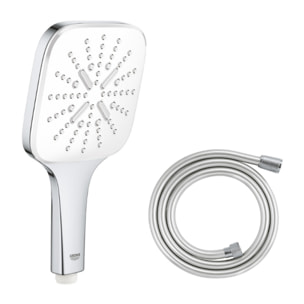 Pack Douchette GROHE Vitalio 3 jets Smartactive rectangulaire + Flexible 150 cm chromé