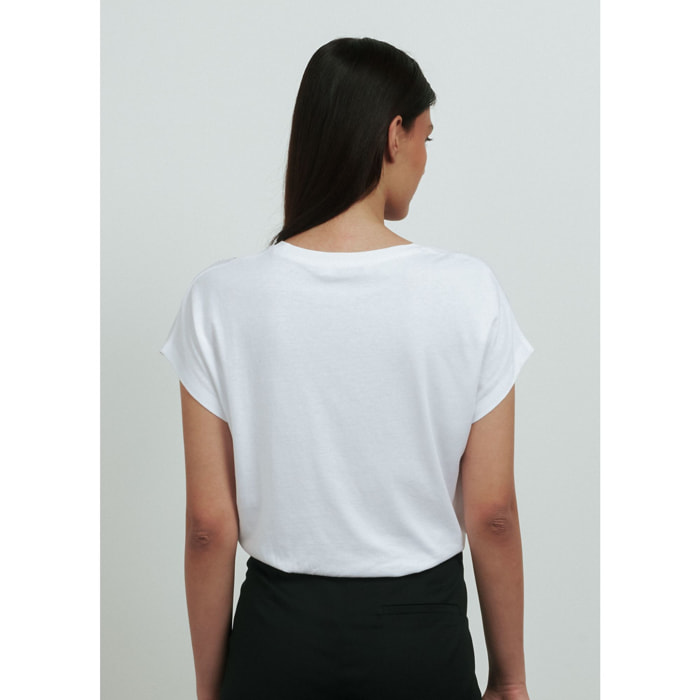 T-SHIRT BIANCO CONBIPEL