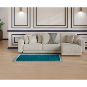 TAPPETO ARREDO ROMA PETROLIO CON FONDO ANTISCIVOLO