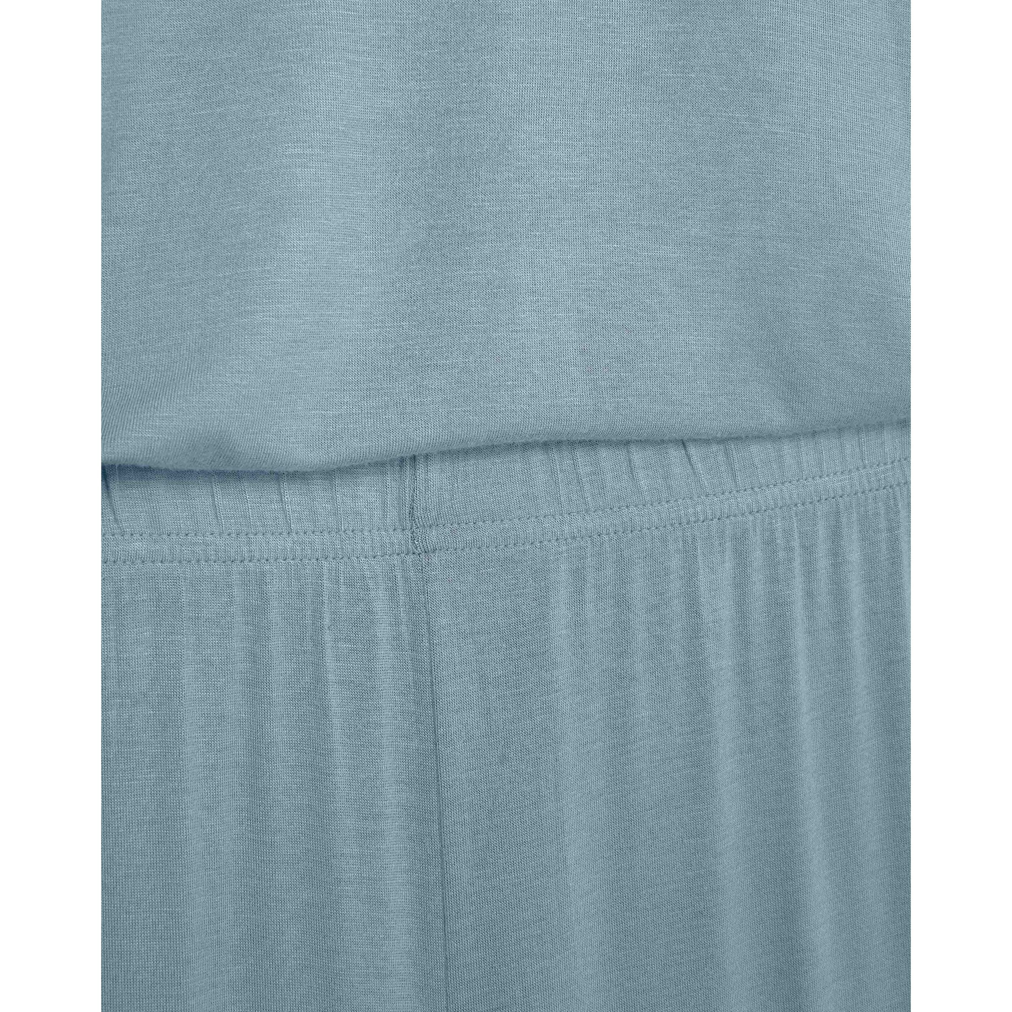 Pigiama lungo in viscosa azzurro Acqua