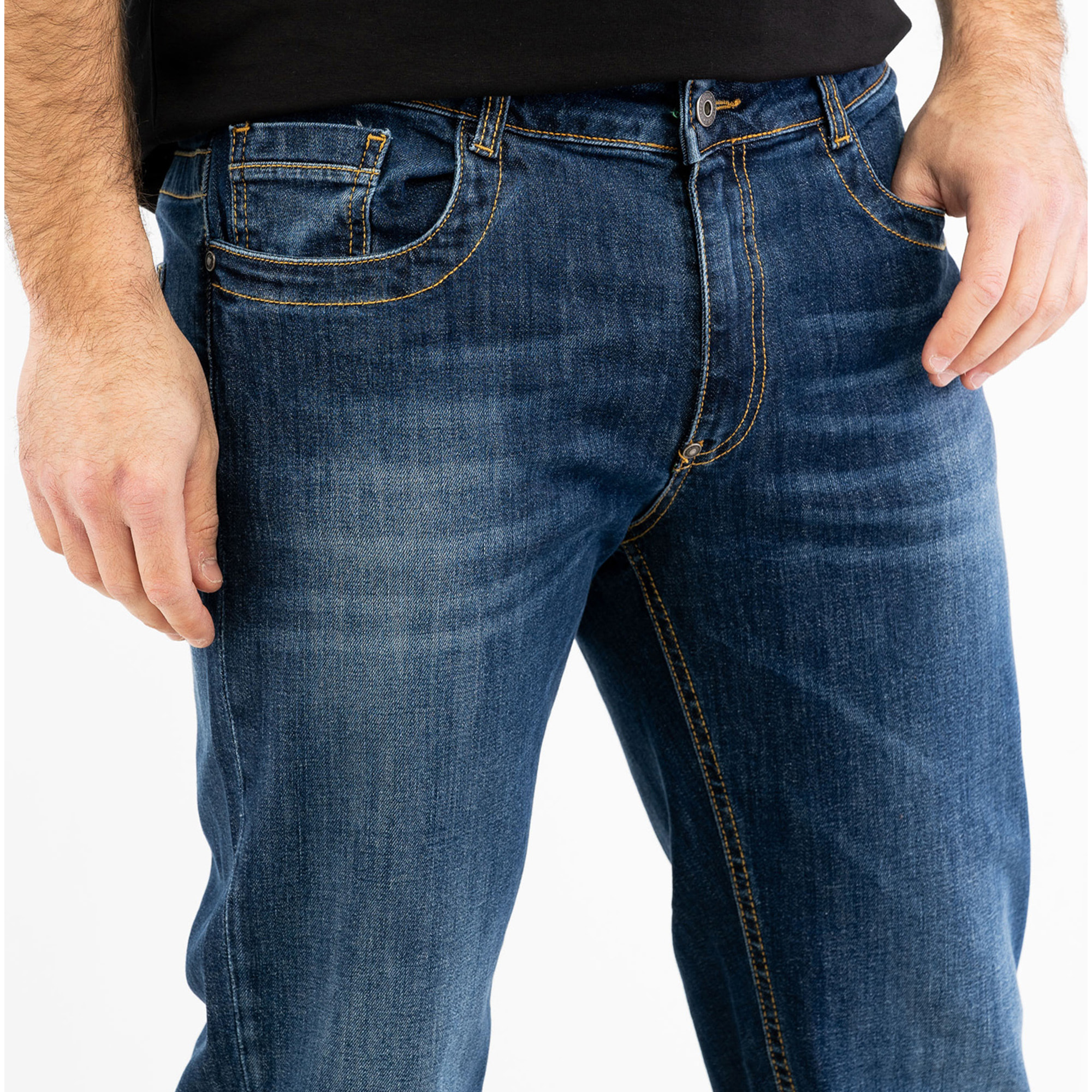 BIKKEMBERGS jeans uomo blue denim medium,dark lav.3