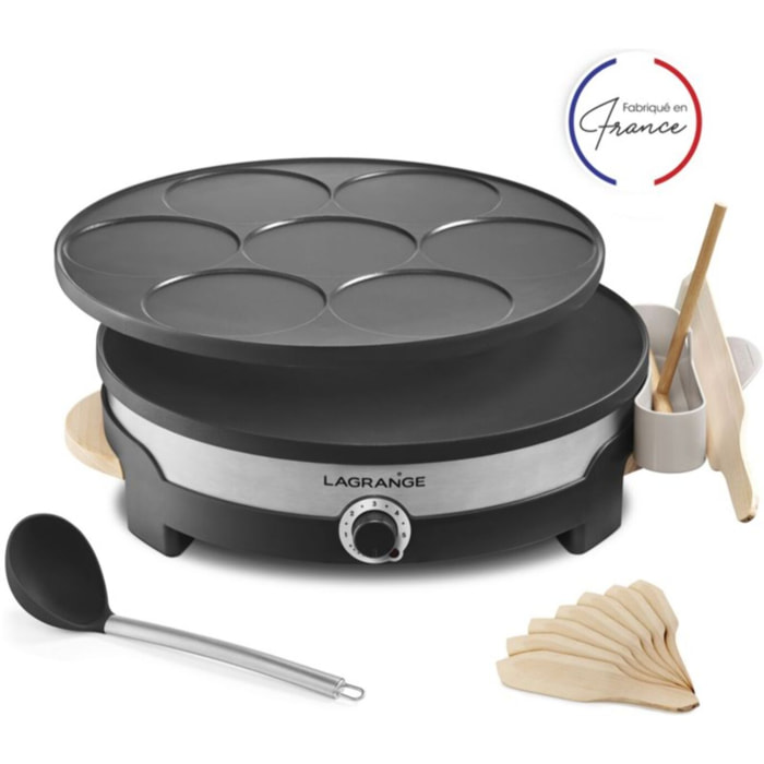 Crêpière LAGRANGE Tradi duo Grande et mini crêpes 10901