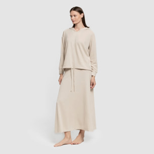 Falda midi evasé new punto extra suave