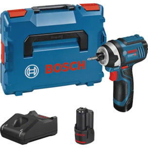 Visseuse à chocs BOSCH GDR 12V-105 - 2 batteries 12V 2.0Ah, chargeur, coffret - 06019A6977