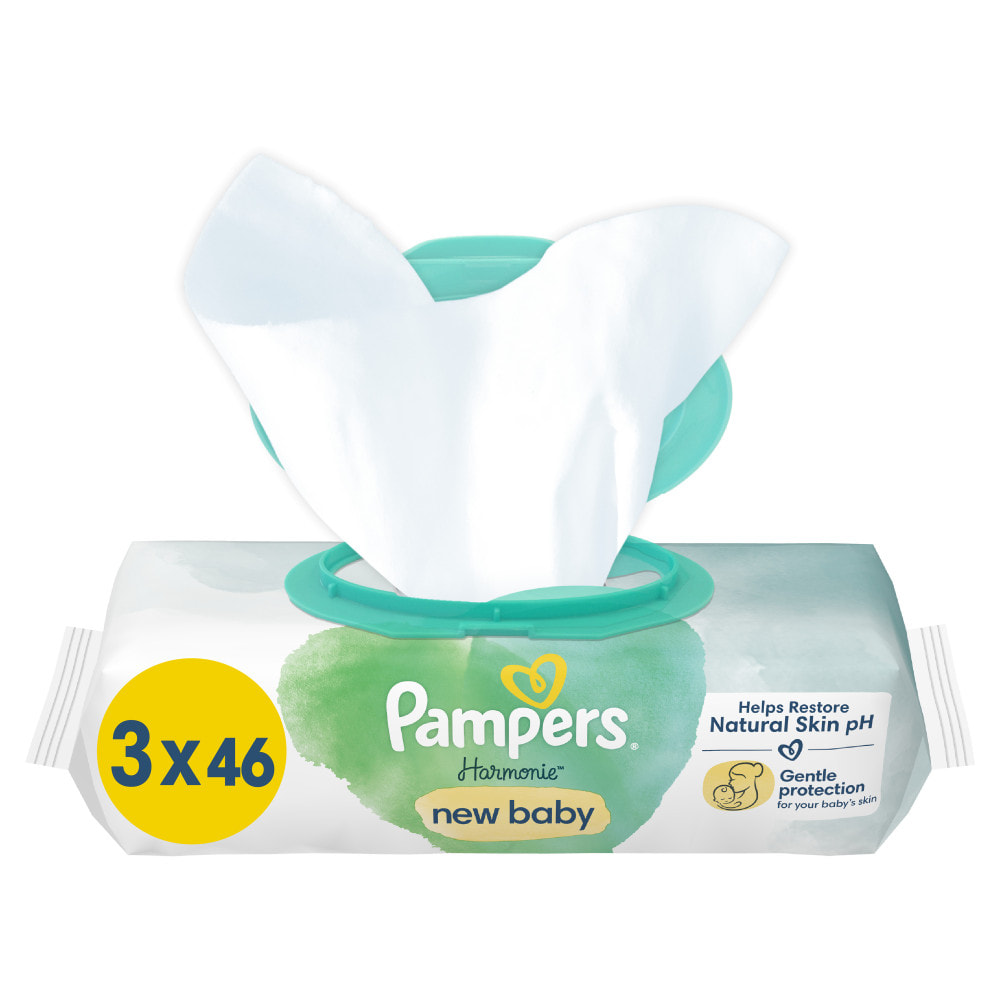 6x138 Lingettes Harmonie New Baby - Pampers