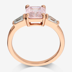 Anello Cocktail con Cubic Zirconia Rosa