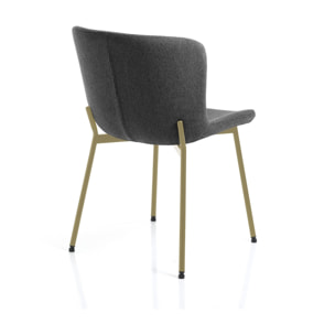 Oresteluchetta Set 4 Sedie RANN GREY GOLD
