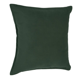 Coussin ''Lilou'' Effet velours 45 x 45 cm - Couleur: Vert