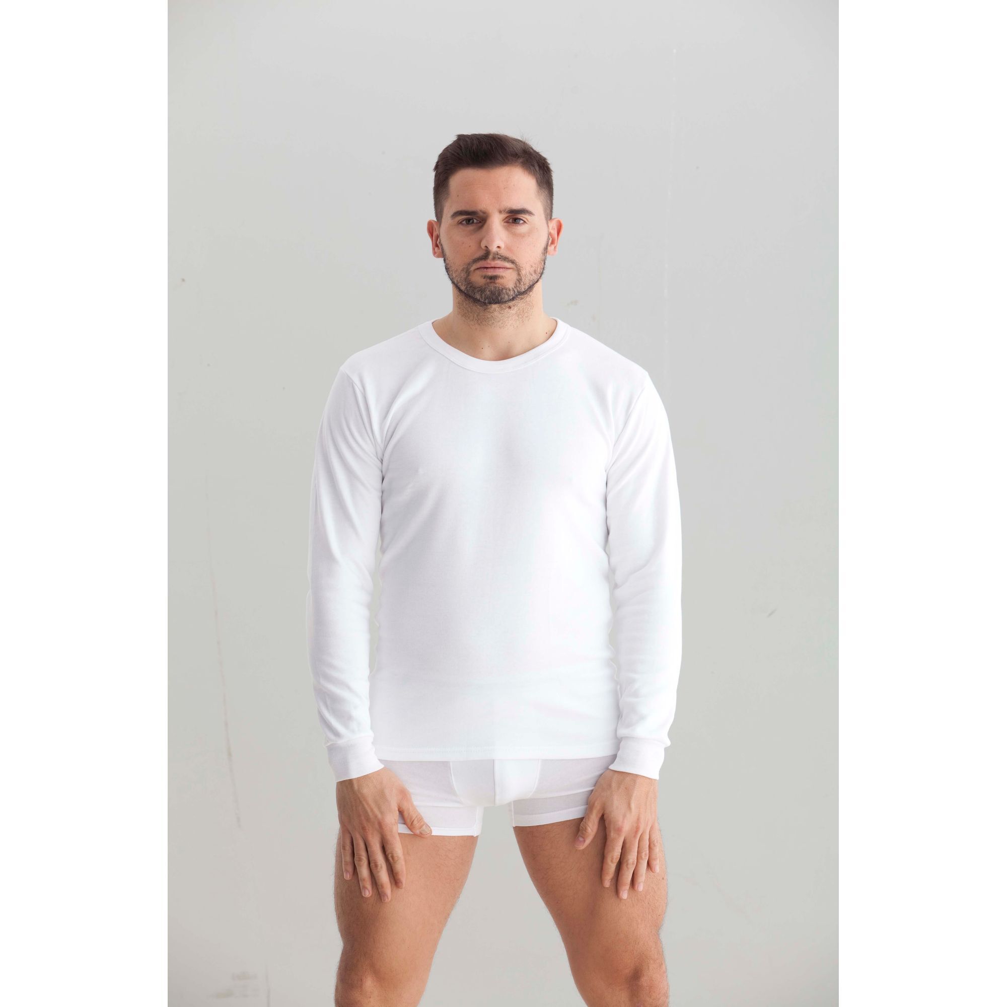 Camiseta Cro Felpa M/L Blanco Talla 56