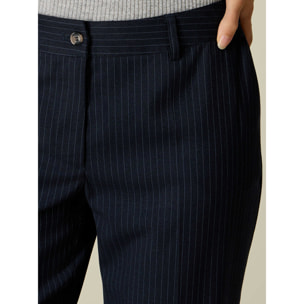 Oltre - Pantaloni gessati - Blu
