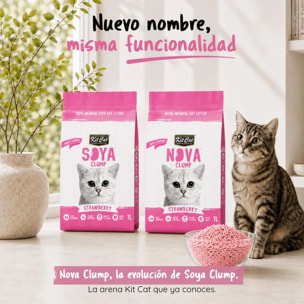 Pack 2x Kit Cat Arena Eco Nova Pack Ahorro - Strawberry 7 L Arena para gatos