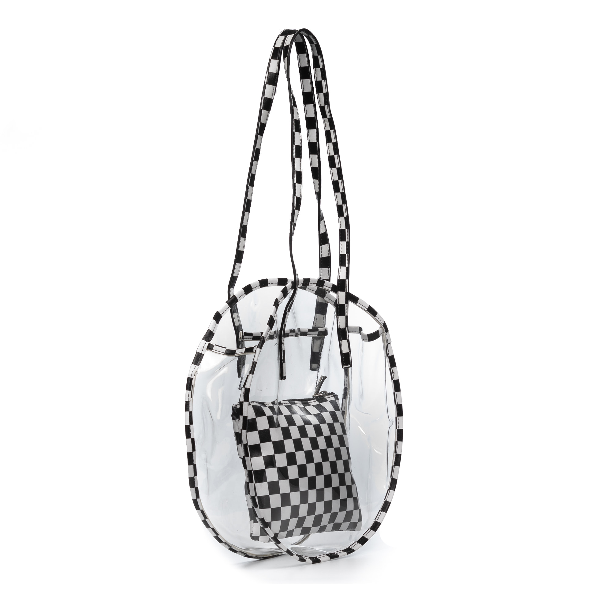 IRIA QUINTANA Borsa a Spalla da Donna Asti. Materiale PVC PU Pelle Sintetica Stampata 42x14x32 Cm. Colore: scacchiera