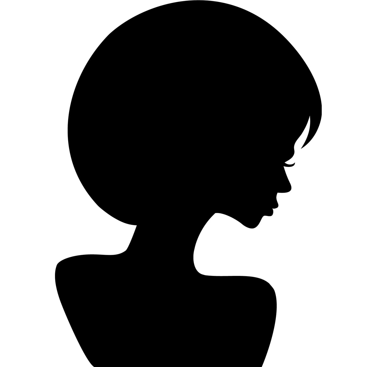Sticker ardoise tableau noir - stickers muraux adhésif effaçable - SILHOUETTE FEMME