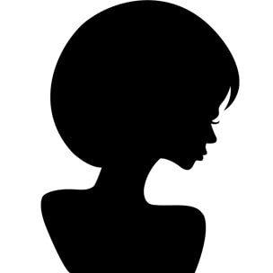 Sticker ardoise tableau noir - stickers muraux adhésif effaçable - SILHOUETTE FEMME