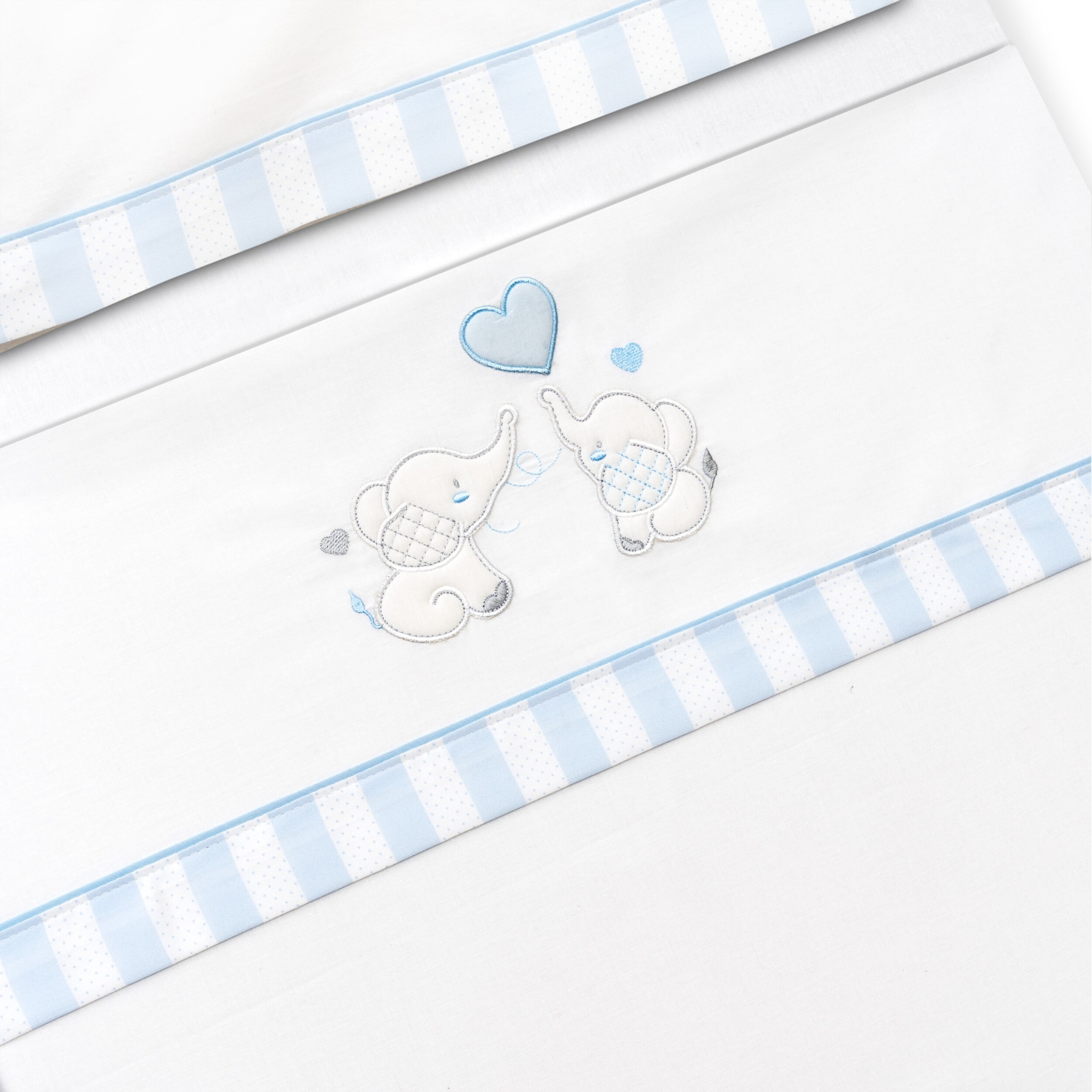 Triptico Minicuna Parejita Elefante Bco/Azul