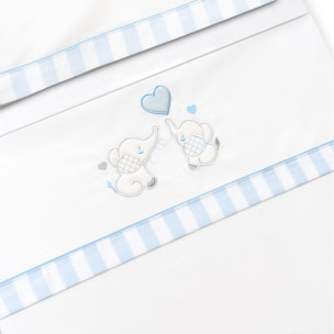 Triptico Minicuna Parejita Elefante Bco/Azul