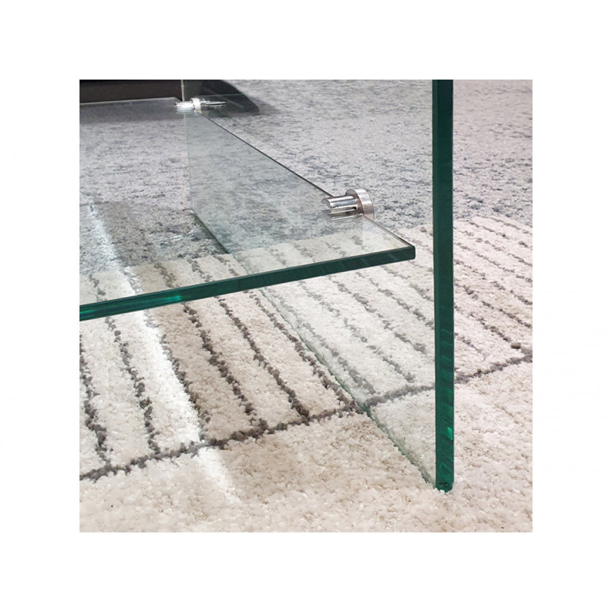 Table basse rectangulaire en verre trempé - BENT