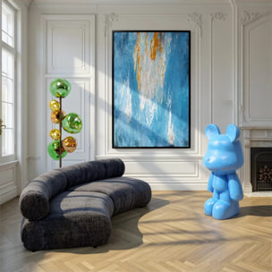 Déco ours 51cm bleu Kare Design