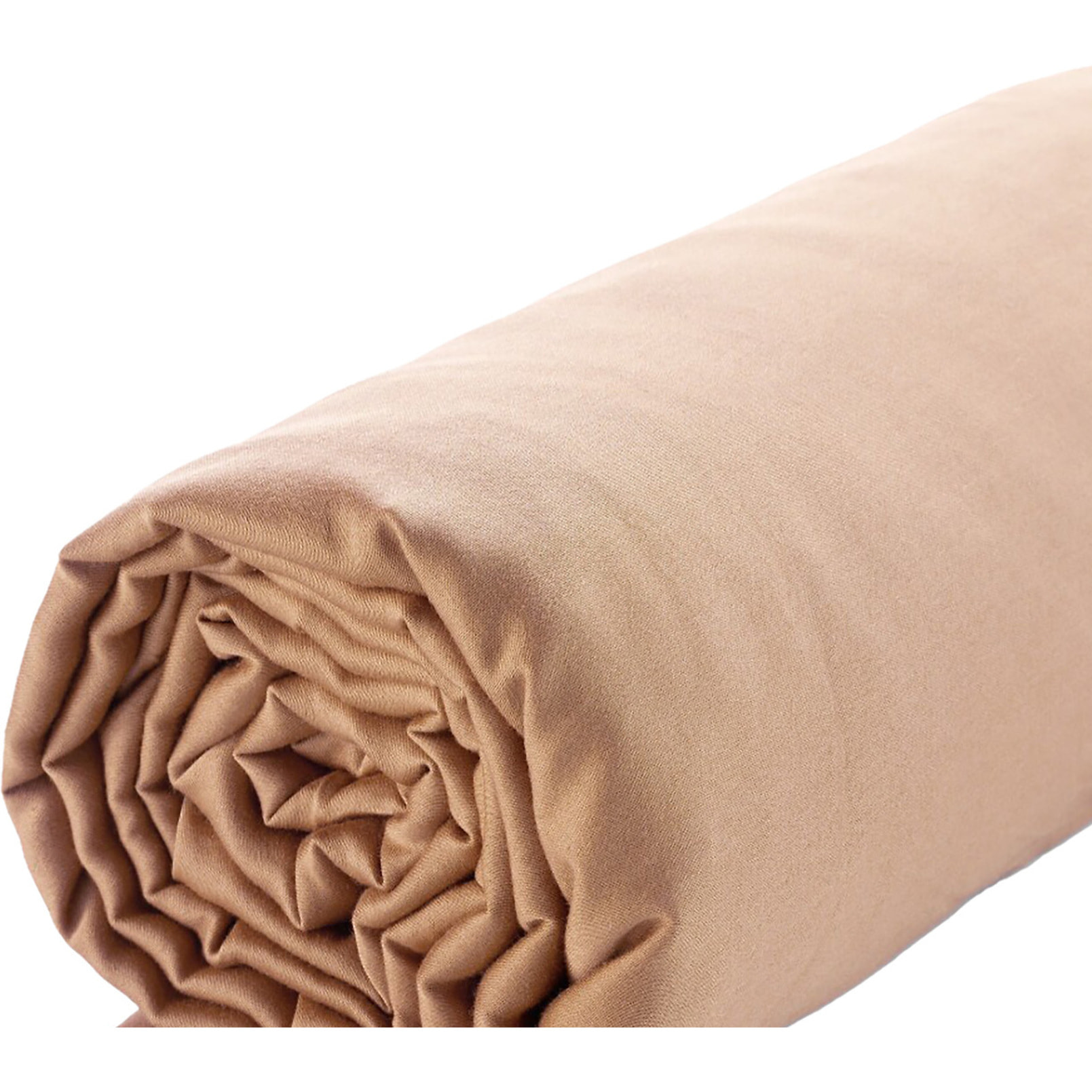 Drap Housse - Bonnet:30cm 100% Satin De Coton lavé 105 Fils Rose