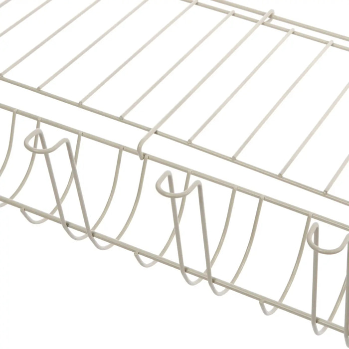 Égouttoir 2 niveaux Essentiels forme vague beige