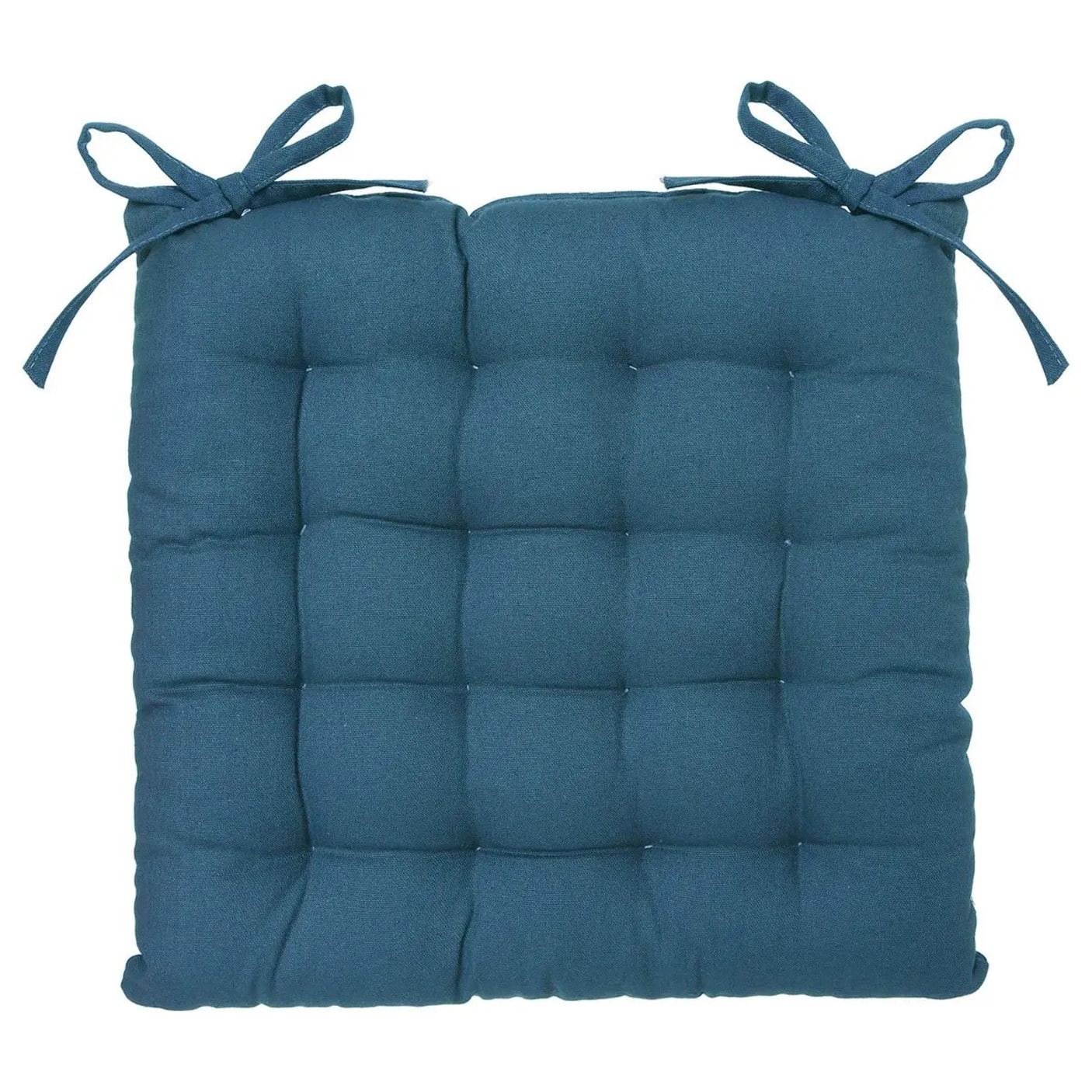 Galette de chaise "Anjali" bleu 38x38cm