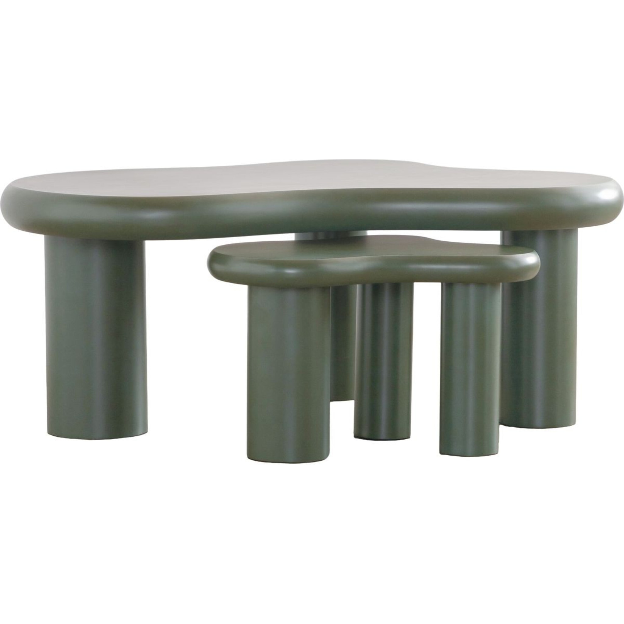 Lot de 2 tables basses organiques gigognes - WAVE