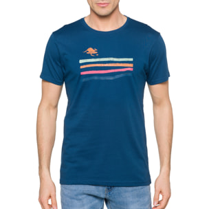 T-shirt in cotone 150 gr Sumatras Hot Buttered Blu Indigo.