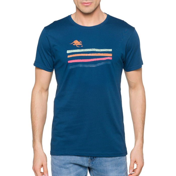 T-shirt in cotone 150 gr Sumatras Hot Buttered Blu Indigo.