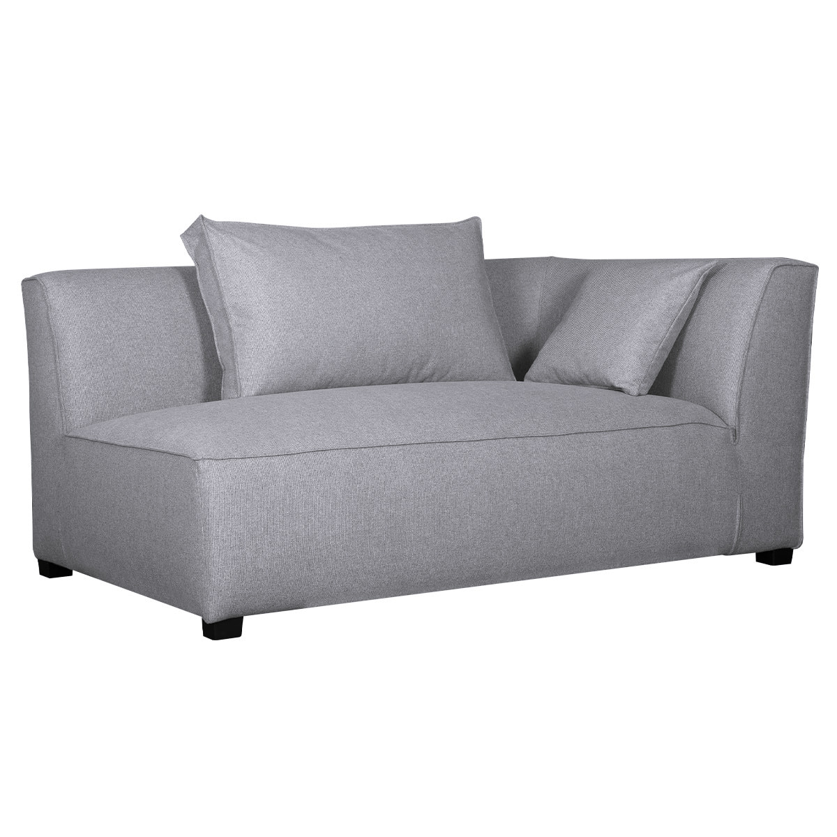 Module d'angle droit pour canapé en tissu gris clair PLURIEL