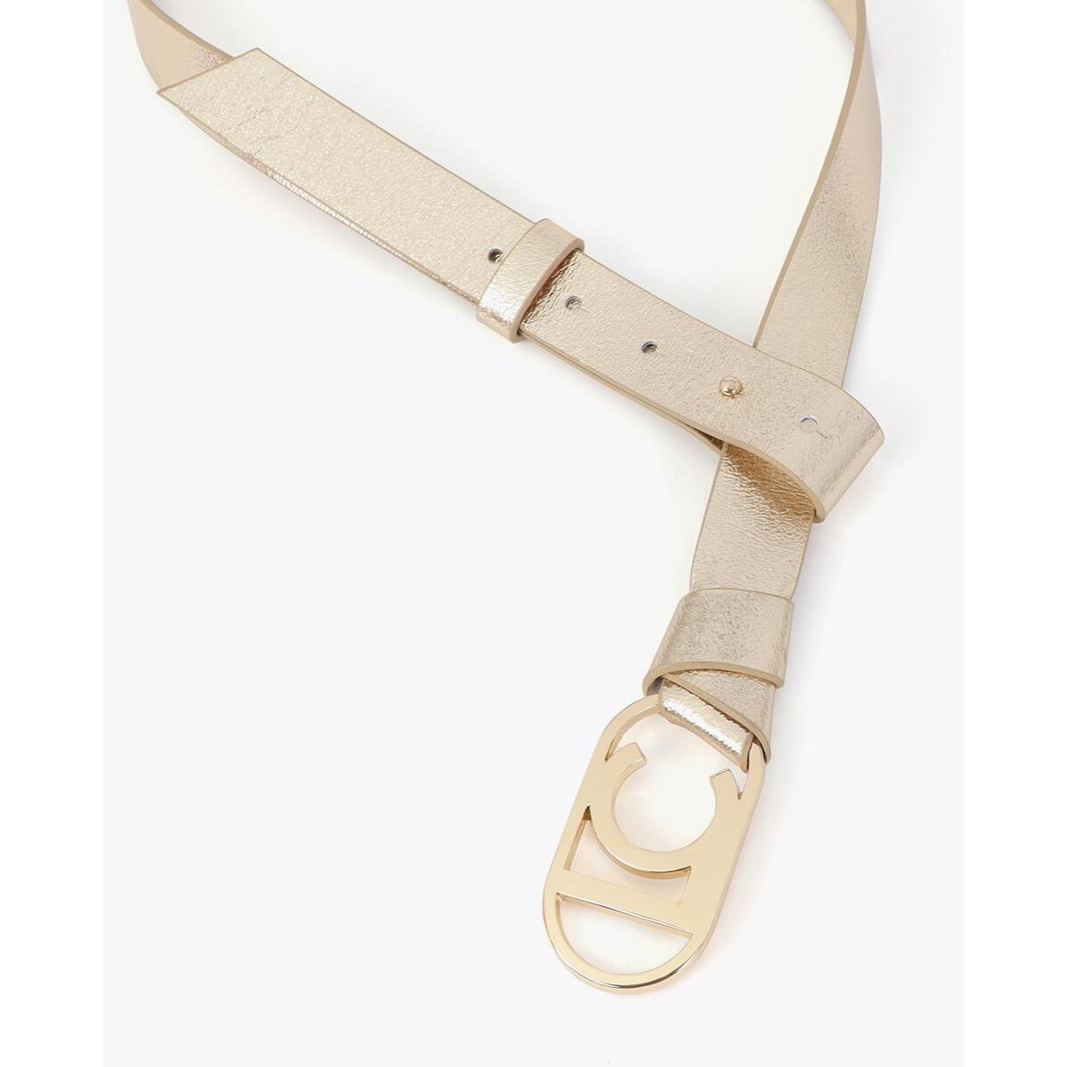 Cintura reversibile con fibbia ovale con logo