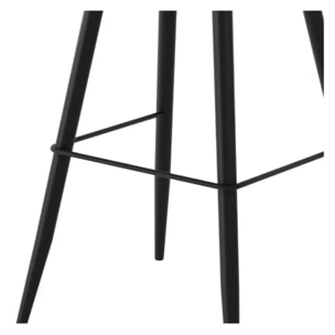 Lot de 2 chaises de bar marron en cuir synthétique 75.5 cm - Texas