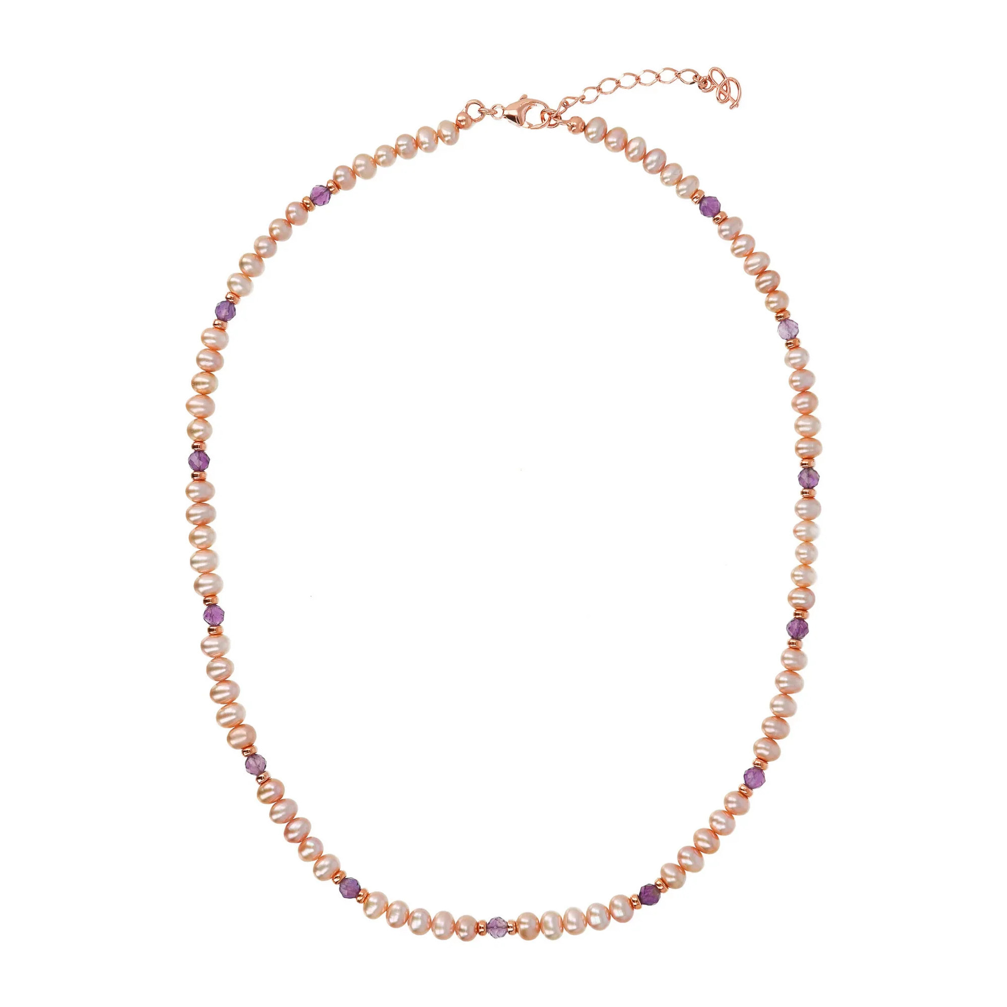 Collana Girocollo con Apatite Blu e Perle d'Acqua Dolce Ø 4/5 mm