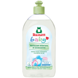 Pack de 8 - Rainett - Baby Nettoyant biberons et accessoires Ecolabel 500ml