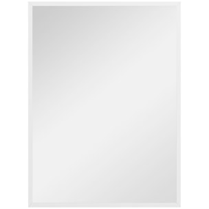 Miroir mural rectangulaire dim. 60L x 80H cm MDF blanc