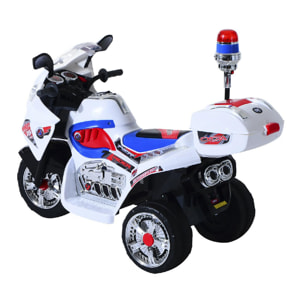 Moto scooter électrique pour enfants modèle policier fonctions sirène et gyrophare