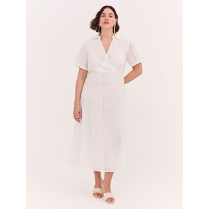 Fiorella Rubino - Vestito Dream linea greca in sangallo - Bianco