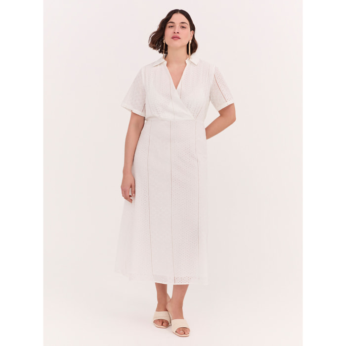 Fiorella Rubino - Vestito Dream linea greca in sangallo - Bianco