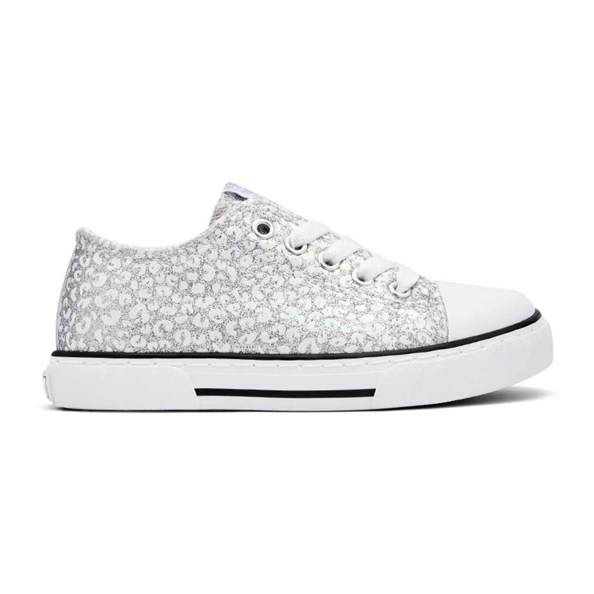 Zapatillas de Niña con Glitter Plata